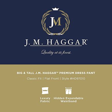 Big & Tall Haggar® Large Plaid Classic Fit Dress Pants