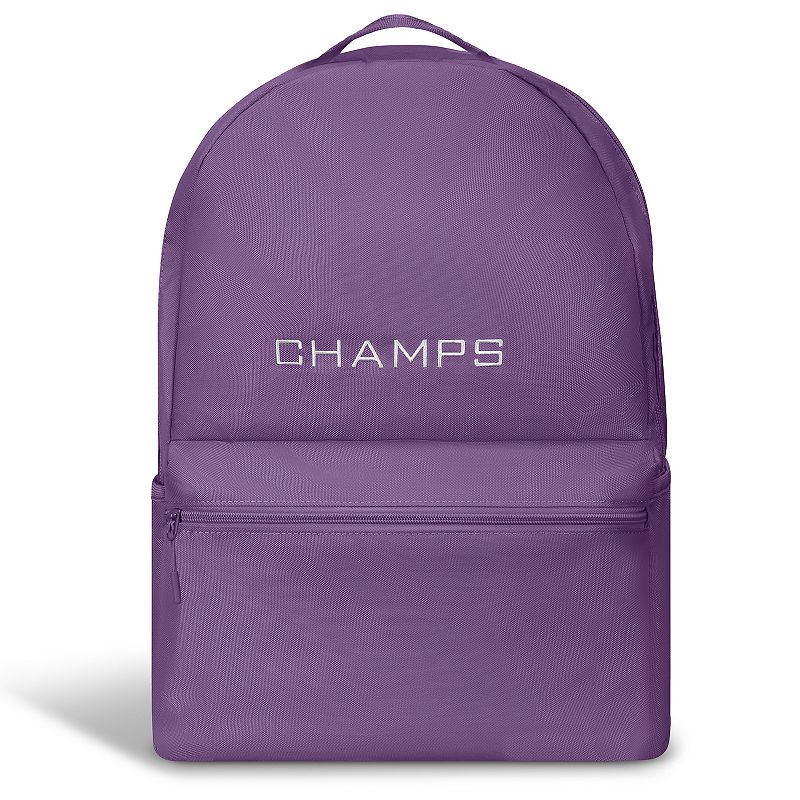 Champs Onyx Collection Essential Backpack with Multiple Pockets, Purple