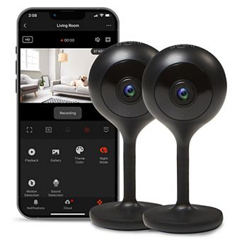 Geeni Look 1080p Indoor Security Camera 2-Pack Full HD WiFi with 2-Way Audio & Night Vision