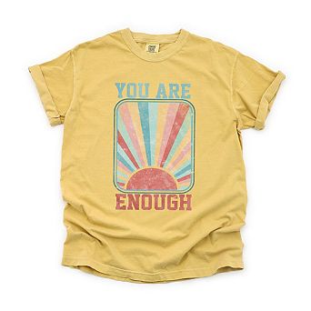 Simply Sage Market You Are Enough Sun Garment Dyed Tee