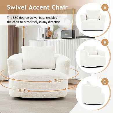 Merax 38.2" Accent Swivel Chair