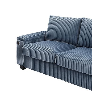 Merax 133" Modern 4-Seater Corduroy Sofa Couch with USB Ports