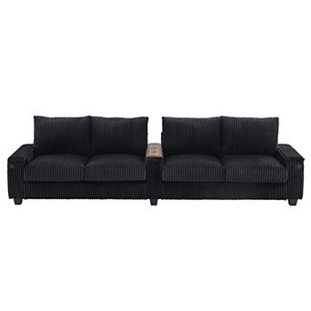 Merax 133" Modern 4-Seater Corduroy Sofa Couch with USB Ports