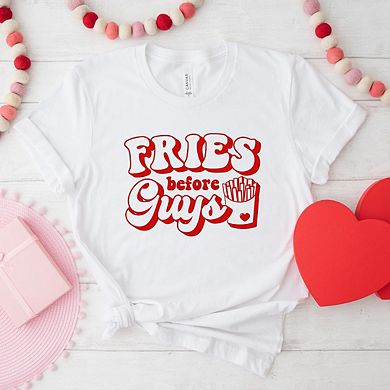 Fries Before Guys Bold Short Sleeve Graphic Tee