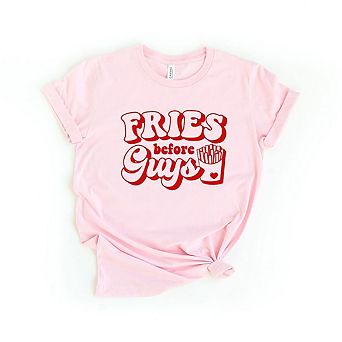 Fries Before Guys Bold Short Sleeve Graphic Tee