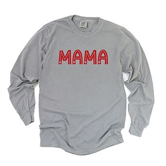 Mama Hearts Garment Dyed Long Sleeve Tees