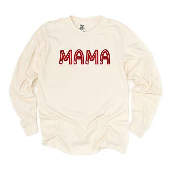 Mama Hearts Garment Dyed Long Sleeve Tees