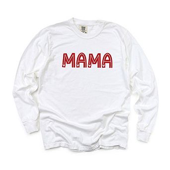 Mama Hearts Garment Dyed Long Sleeve Tees