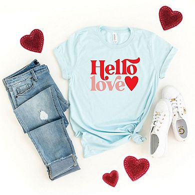 Hello Love Short Sleeve Graphic Tee