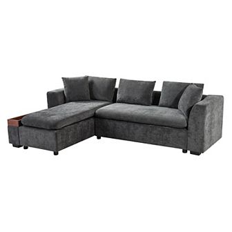 Merax Sectional Sofa 93.7" L-shaped Sofa Upholstered Sofa Couch