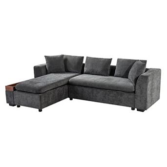 Merax Sectional Sofa 93.7" L-shaped Sofa Upholstered Sofa Couch