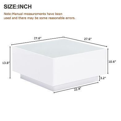 Merax Square High Glossy Coffee Table