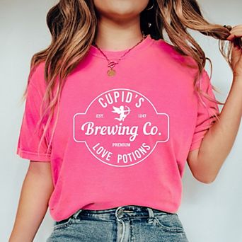 Cupid's Brewing Co. - Women's Garment Dyed Graphic T-Shirt