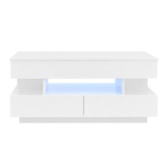 Merax Lift-Top Coffee Table with 2 Drawers, Modern Coffee Table with Adequate Hidden Compartment