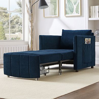 Merax Upholstered Convertible Sleeper Sofa, 31.5" Pull Out Sofa Bed