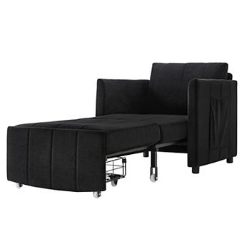 Merax Upholstered Convertible Sleeper Sofa, 31.5" Pull Out Sofa Bed