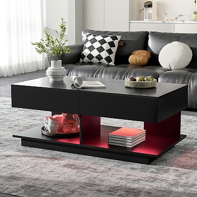 Merax 41.3''-76.7'' Extendable Coffee Table, Efficient Central Coffee Table
