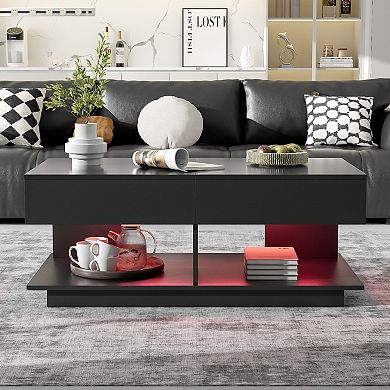 Merax 41.3''-76.7'' Extendable Coffee Table, Efficient Central Coffee Table