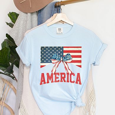 Simply Sage Market American Flag Coquette Garment Dyed Tee