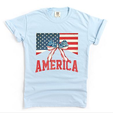 Simply Sage Market American Flag Coquette Garment Dyed Tee