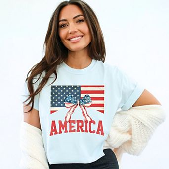 Simply Sage Market American Flag Coquette Garment Dyed Tee