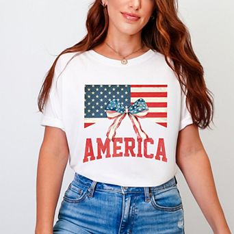 Simply Sage Market American Flag Coquette Garment Dyed Tee