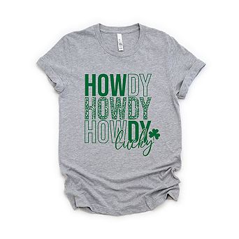 Leopard Howdy Lucky Short Sleeve Graphic Tee
