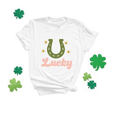 Lucky Horse Shoe Short Sleeve Graphic Tee