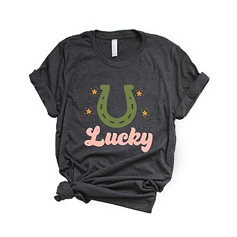 Lucky Horse Shoe Short Sleeve Graphic Tee