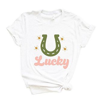 Lucky Horse Shoe Short Sleeve Graphic Tee