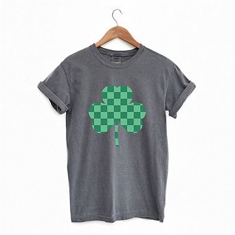 Checker Shamrock Garment Dyed Tees