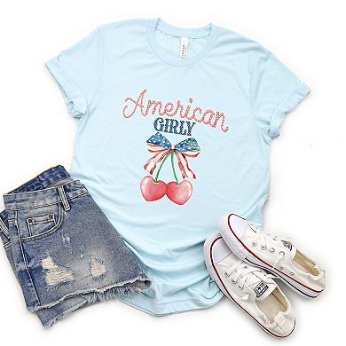 Simply Sage Market American Girly Cherries Coquette Short Sleeve Tee