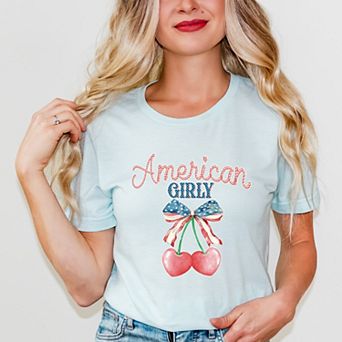 Simply Sage Market American Girly Cherries Coquette Short Sleeve Tee