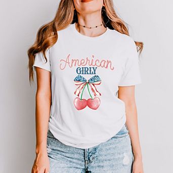 Simply Sage Market American Girly Cherries Coquette Short Sleeve Tee