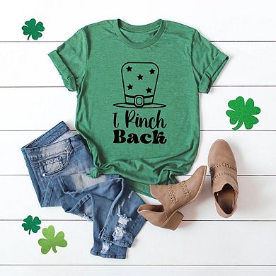I Pinch Back Hat Short Sleeve Graphic Tee