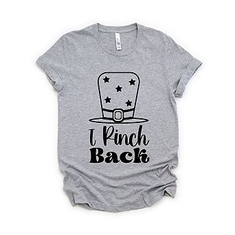 I Pinch Back Hat Short Sleeve Graphic Tee