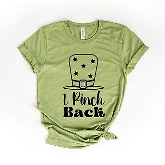 I Pinch Back Hat Short Sleeve Graphic Tee