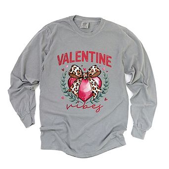 Coquette Valentine Vibes Garment Dyed Long Sleeve Tees