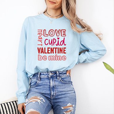 Simply Sage Market Valentine's Words Garment Dyed Long Sleeve