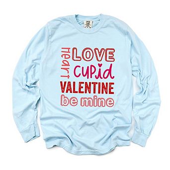 Simply Sage Market Valentine's Words Garment Dyed Long Sleeve
