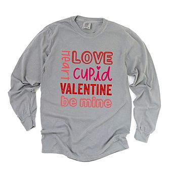 Simply Sage Market Valentine's Words Garment Dyed Long Sleeve
