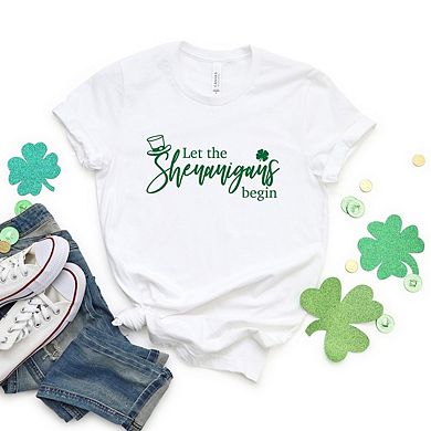 Let The Shenanigans Begin Short Sleeve Graphic Tee