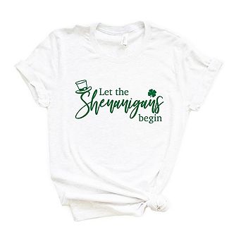 Let The Shenanigans Begin Short Sleeve Graphic Tee