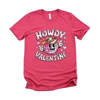 Howdy Valentine Disco Ball Short Sleeve Graphic Tee