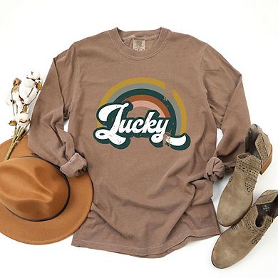 Lucky Rainbow Garment Dyed Long Sleeve Tees