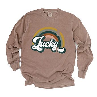 Lucky Rainbow Garment Dyed Long Sleeve Tees