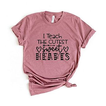 I Teach The Cutest Sweet Hearts Short Sleeve Graphic Tee