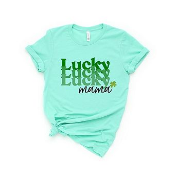 Lucky Mama Stacked Short Sleeve Graphic Tee