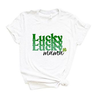 Lucky Mama Stacked Short Sleeve Graphic Tee