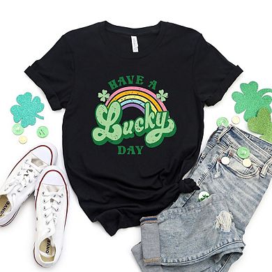 Lucky Day Rainbow Short Sleeve Graphic Tee